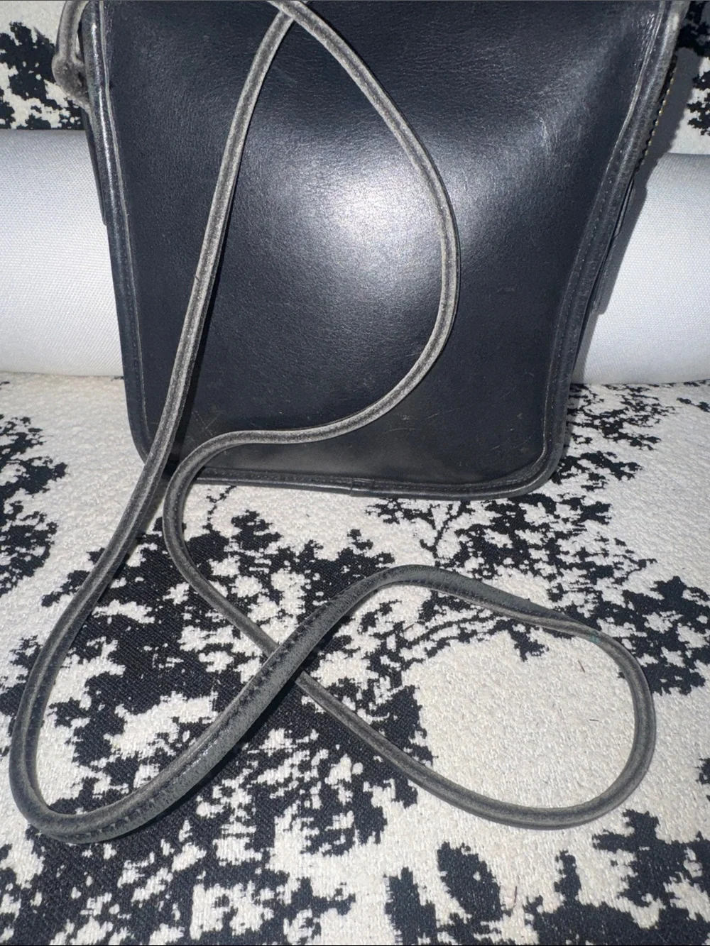 Vintage 1995! Coach Black Leather Companion Flap Crossbody with OG Hangtag - Picture 4 of 6
